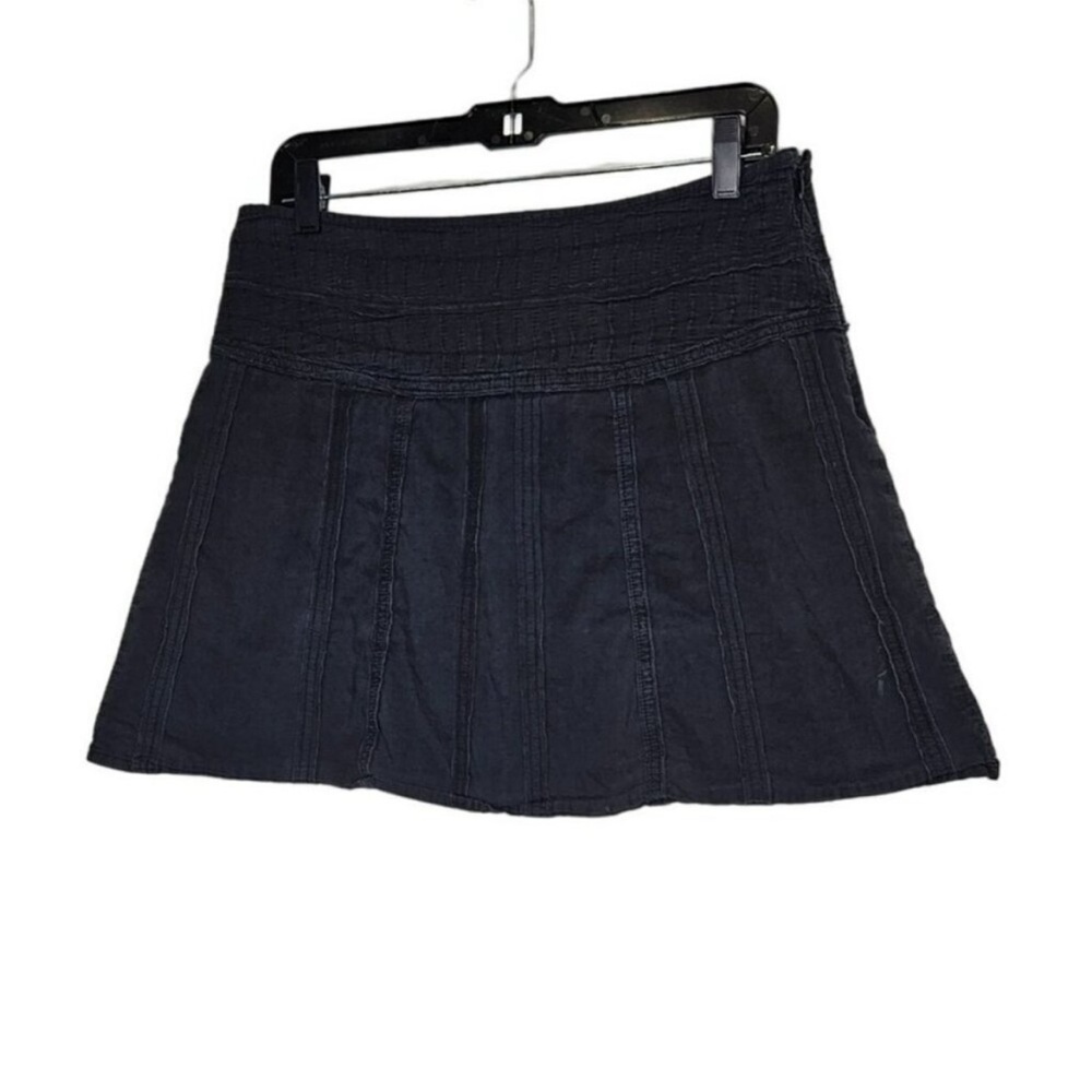 Prana Women's Black Mini‎ Skirt Size 6  Raw Edges Distressed Destroyed